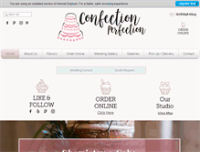 Tablet Screenshot of confectionperfectioncakes.com